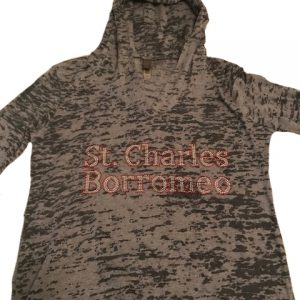 Ladies Next Level Burnout Bling Hoodie Tee